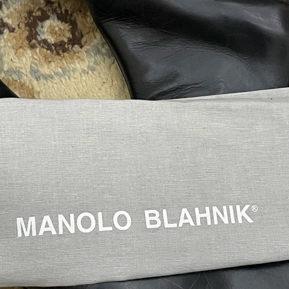 Manolo Blahnik leather Knee boots in black leather Size 35 - Picture 4 of 15